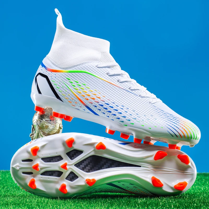 Chaussures de football respirantes unisexes pour hommes, chaussures d'entraînement professionnelles, chaussures de football en plein air, gazon, match de futsal, Ange, non ald