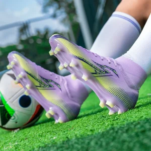 Alternative view of Chaussures de football unisexes, montantes, disponibles avec des goujons courts ou longs, respirantes et antidérapantes, disponibles en 4 couleurs.