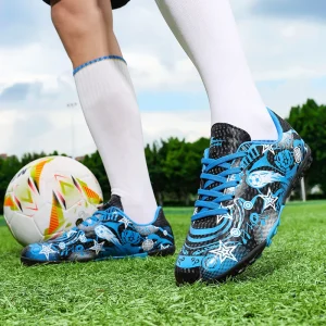 Alternative view of Nouveaux hommes bottes de Football enfants chaussures de Football originales intérieur bottes de terrain de Football professionnel crampons de société TF/AG baskets antidérapantes