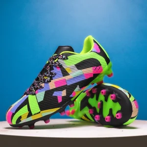 Chaussures de Football ultralégères, entraînement rapide, Futsal, cloutées, bottes d'extérieur antidérapantes, bottes de terrain de Football professionnelles