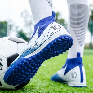 Alternative view of Crampons à pointes courtes, nouvelles chaussures de football de niveau de compétition pour hommes et femmes, chaussures de sport universelles d'entraînement de jeu professionnel